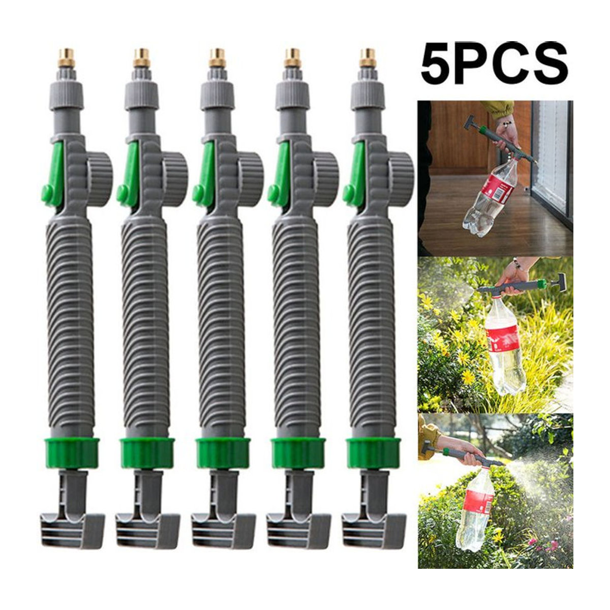 Shunmaii Manuelle Hochdruck Luftpumpe Hand Sprayer mit Sprühkopf Düse in Grau aus Kunststoff für Garten und Landwirtschaft - Bild 1