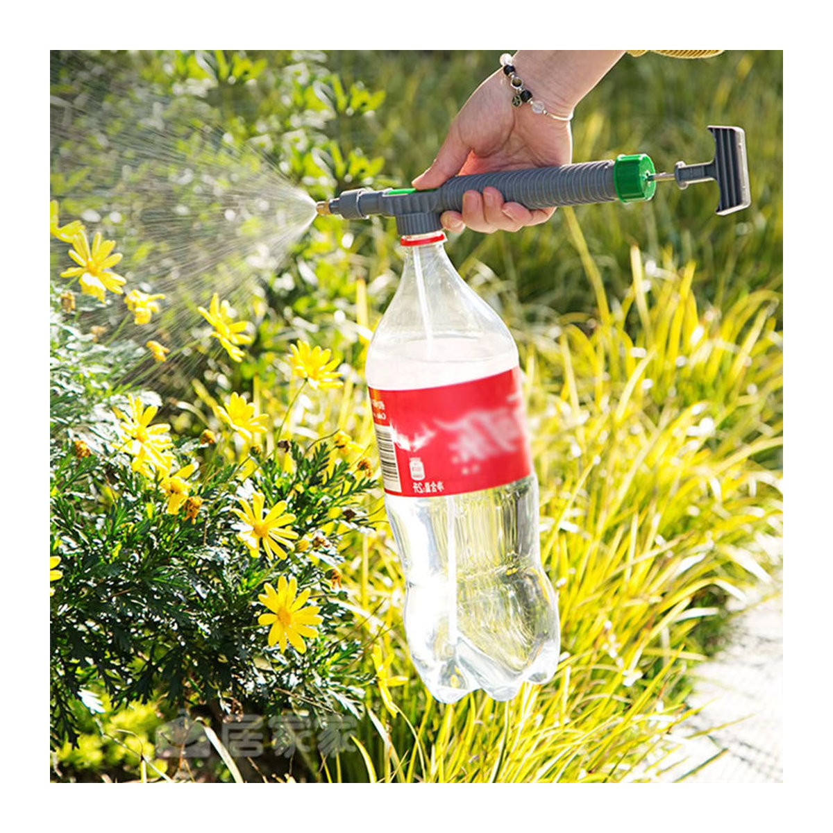 Shunmaii Manuelle Hochdruck Luftpumpe Hand Sprayer mit Sprühkopf Düse in Grau aus Kunststoff für Garten und Landwirtschaft - Bild 3
