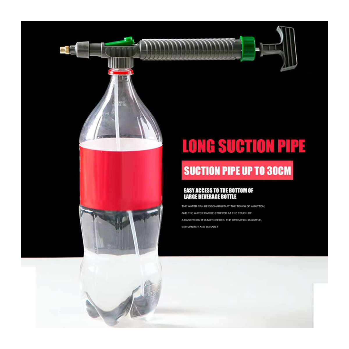 Shunmaii Manuelle Hochdruck Luftpumpe Hand Sprayer mit Sprühkopf Düse in Grau aus Kunststoff für Garten und Landwirtschaft - Bild 4