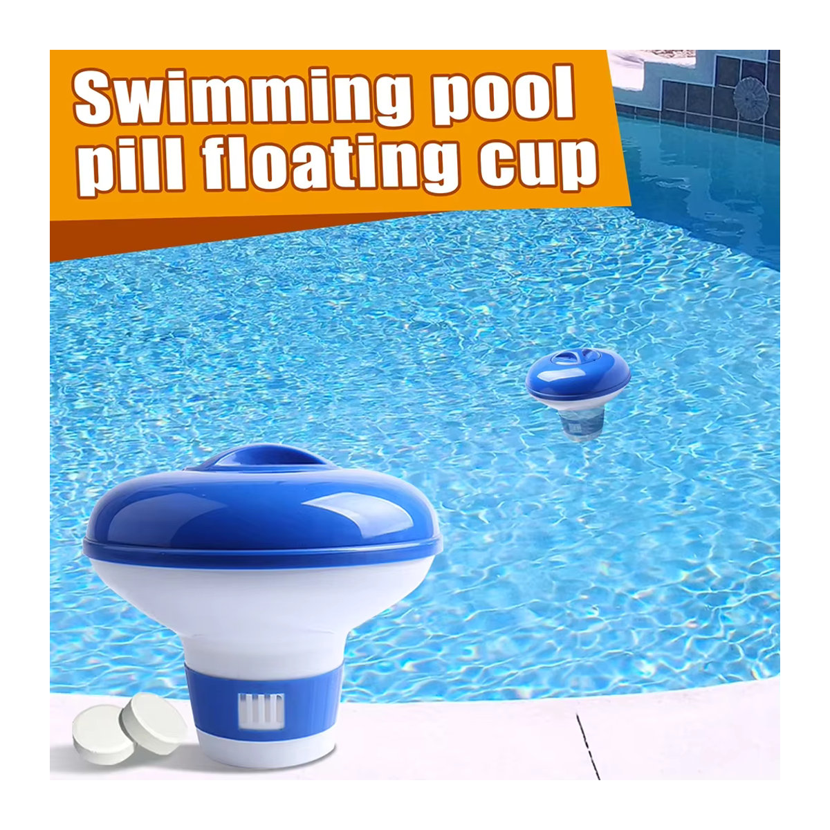 Shunmaii Schwimmender Chlorspender Blau für Schwimmbad und Spa zur automatischen Desinfektion - Bild 4