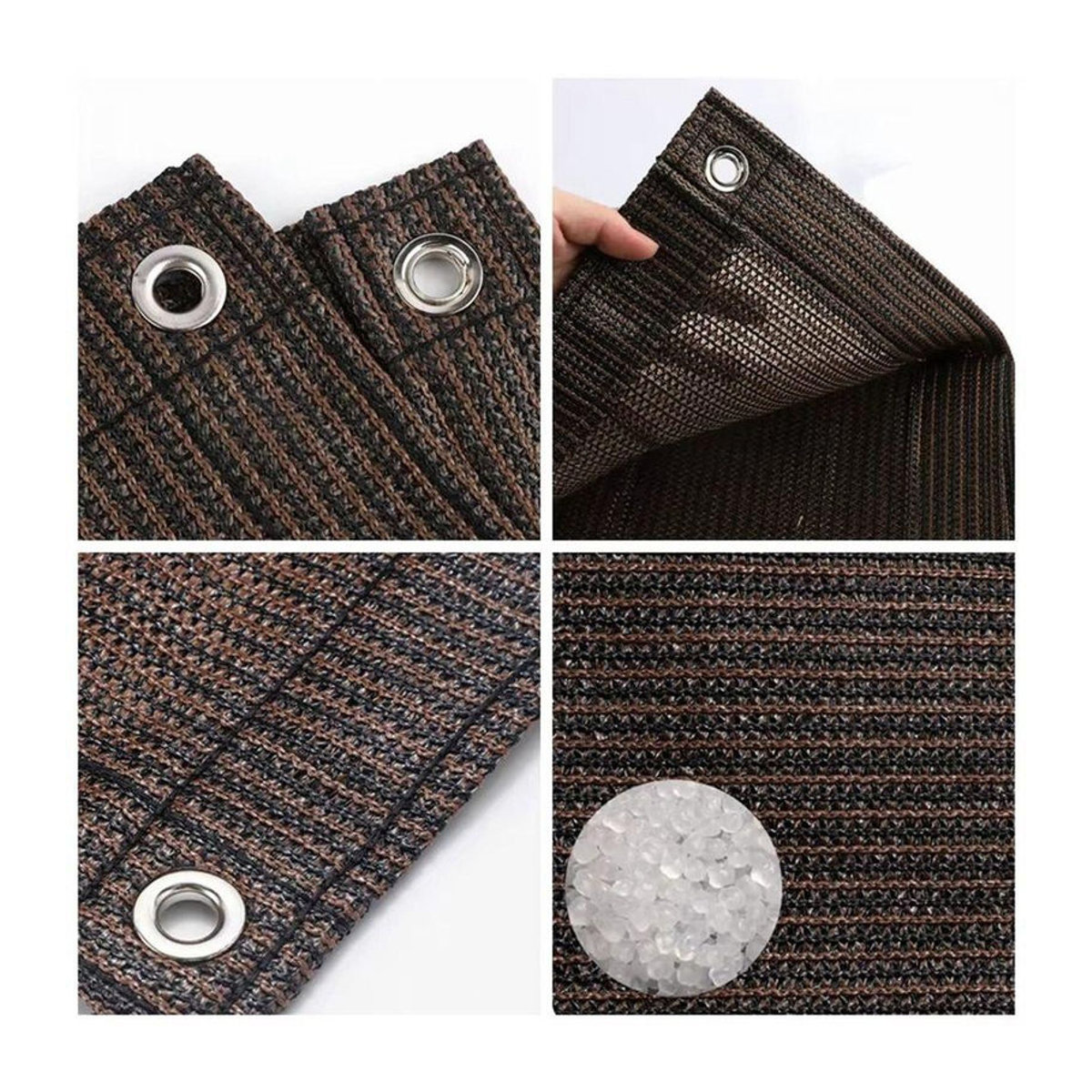 SHyuduo Balkon-Sichtschutz aus wasserdichtem Polyester, verdicktes Zaunnetz für Terrasse und Privatsphäre, Schwarz, B: 90 cm, L: 600 cm - Bild 5