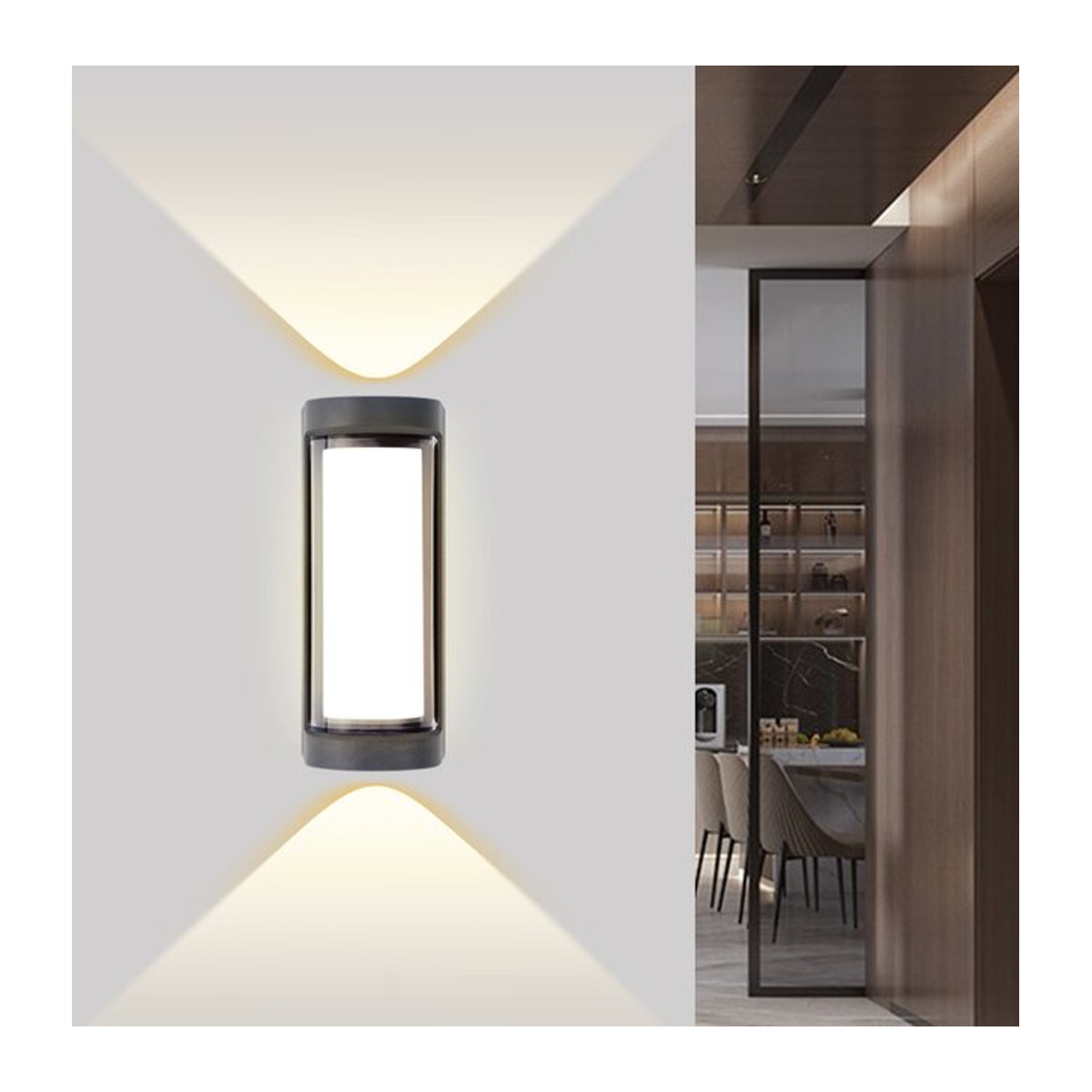 Si Solar Moderne LED Wandleuchte in Schwarz 10W für Wohnzimmer Korridor und Schlafzimmer - Bild 1