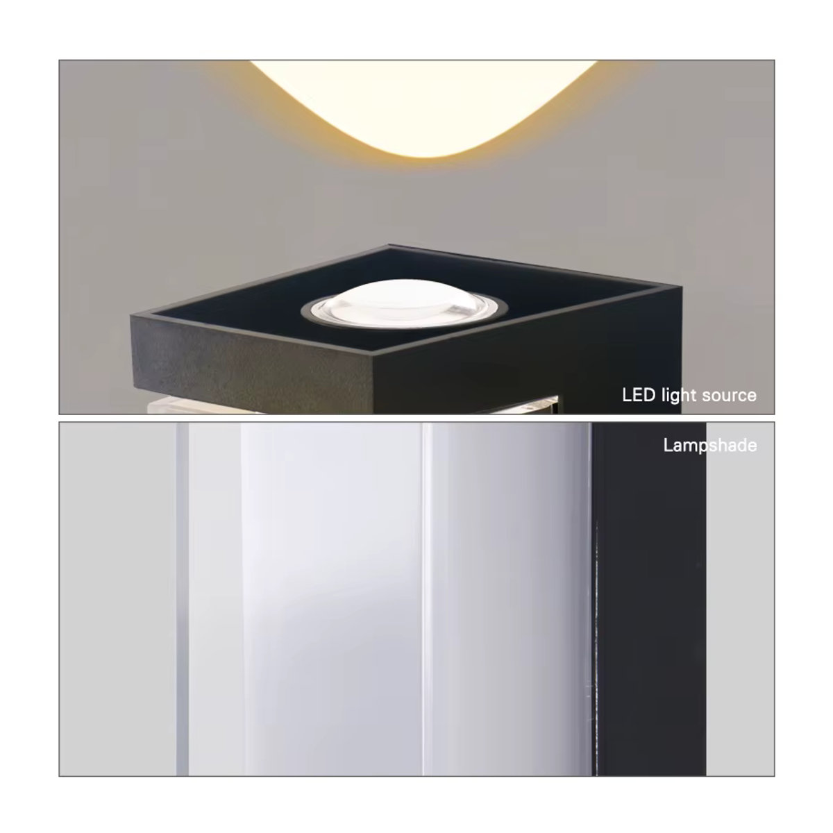 Si Solar Moderne LED Wandleuchte in Schwarz 10W für Wohnzimmer Korridor und Schlafzimmer - Bild 4