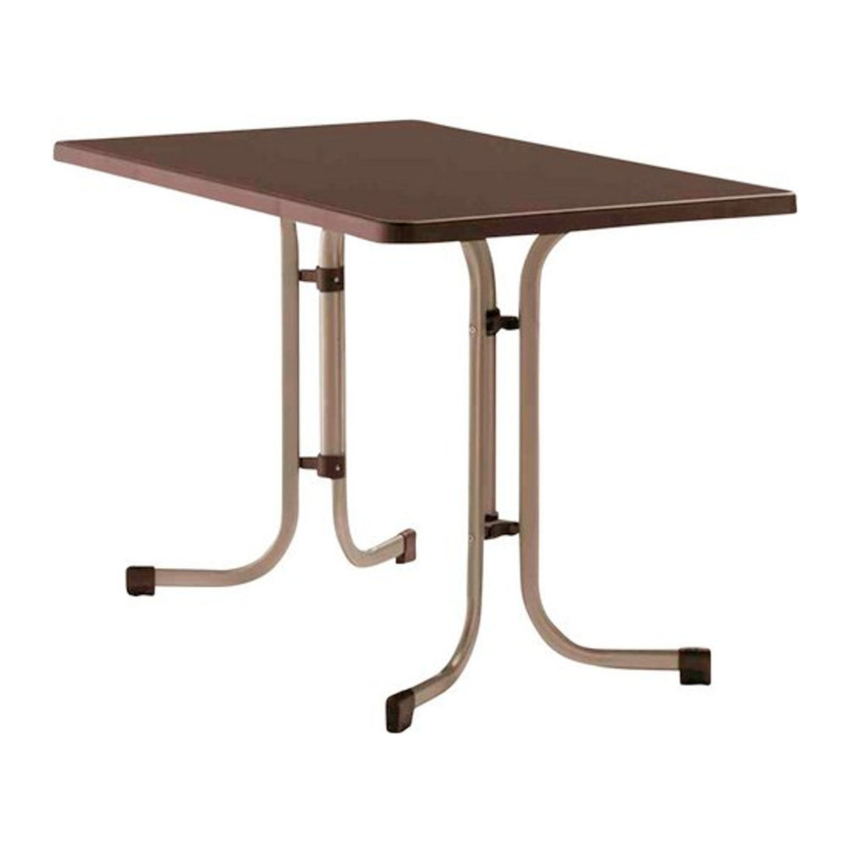 Sieger Boulevard-Klapptisch Gartentisch mit Mecalit-pro Tischplatte in Braun und Beige, B/T/H: 115 x 70 x 72 cm - Bild 1