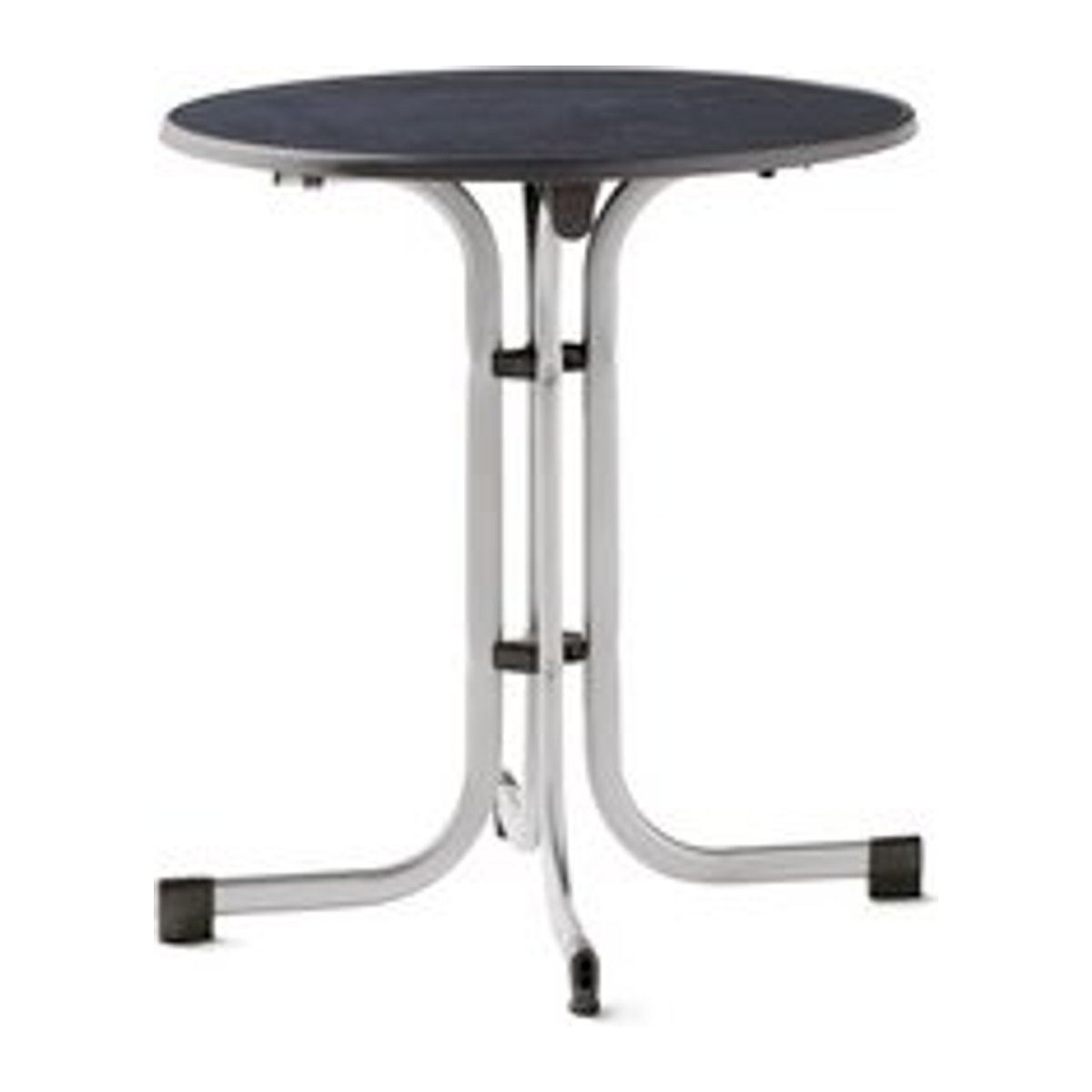Sieger Klapptisch Mecalit Pro Boulevard rund, Farbe: Silber/Anthrazit, Durchmesser: 70 cm, Höhe: 72 cm, Breite: 72 cm, Tiefe: 72 cm - Bild 1