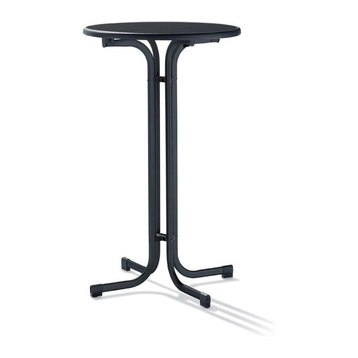 SIEGER Stehtisch mit Mecalit-pro Tischplatte in Grau und Stahrohrgestell, B/T/H: 70 x 70 x 112 cm - Bild 1