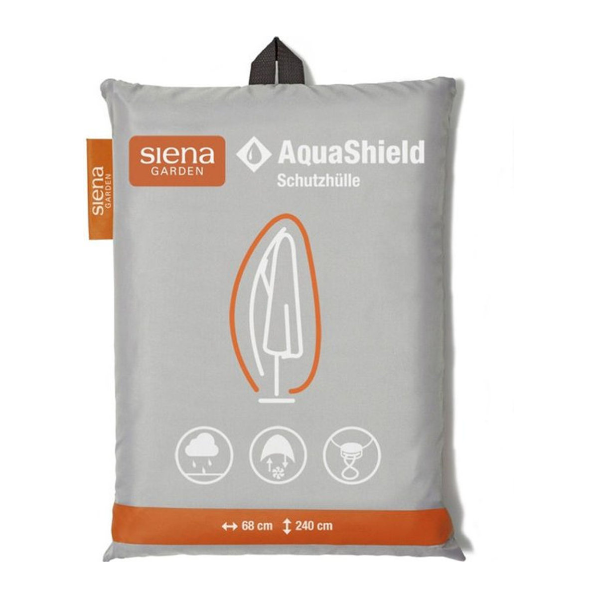 Siena Garden AquaShield Ampelschirmhülle aus Polyester in Grau, Ø 68 cm x H 240 cm - Bild 1