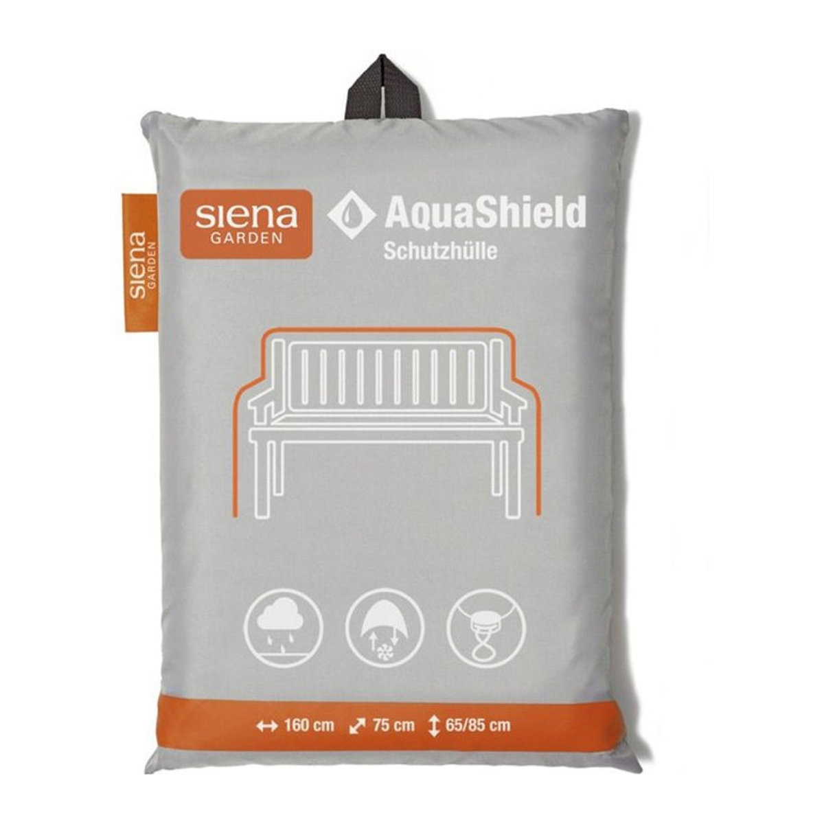 Siena Garden AquaShield Bankhülle für 3er Bank, Grau, 100% Polyester - Bild 2