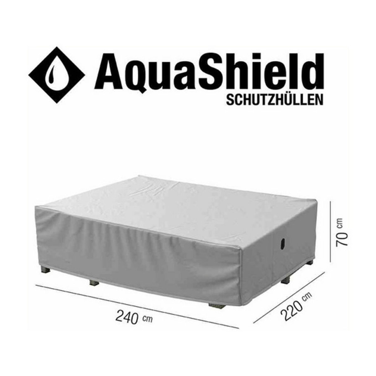 Siena Garden AquaShield Loungehülle aus Polyester, Grau, B/T/H: 240 x 220 x 70 cm - Bild 2
