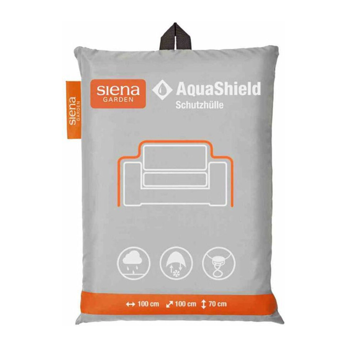 Siena Garden AquaShield Loungesesselhülle aus Polyester, Farbe: Grau, H x B x T: 70 x 100 x 100 cm - Bild 2