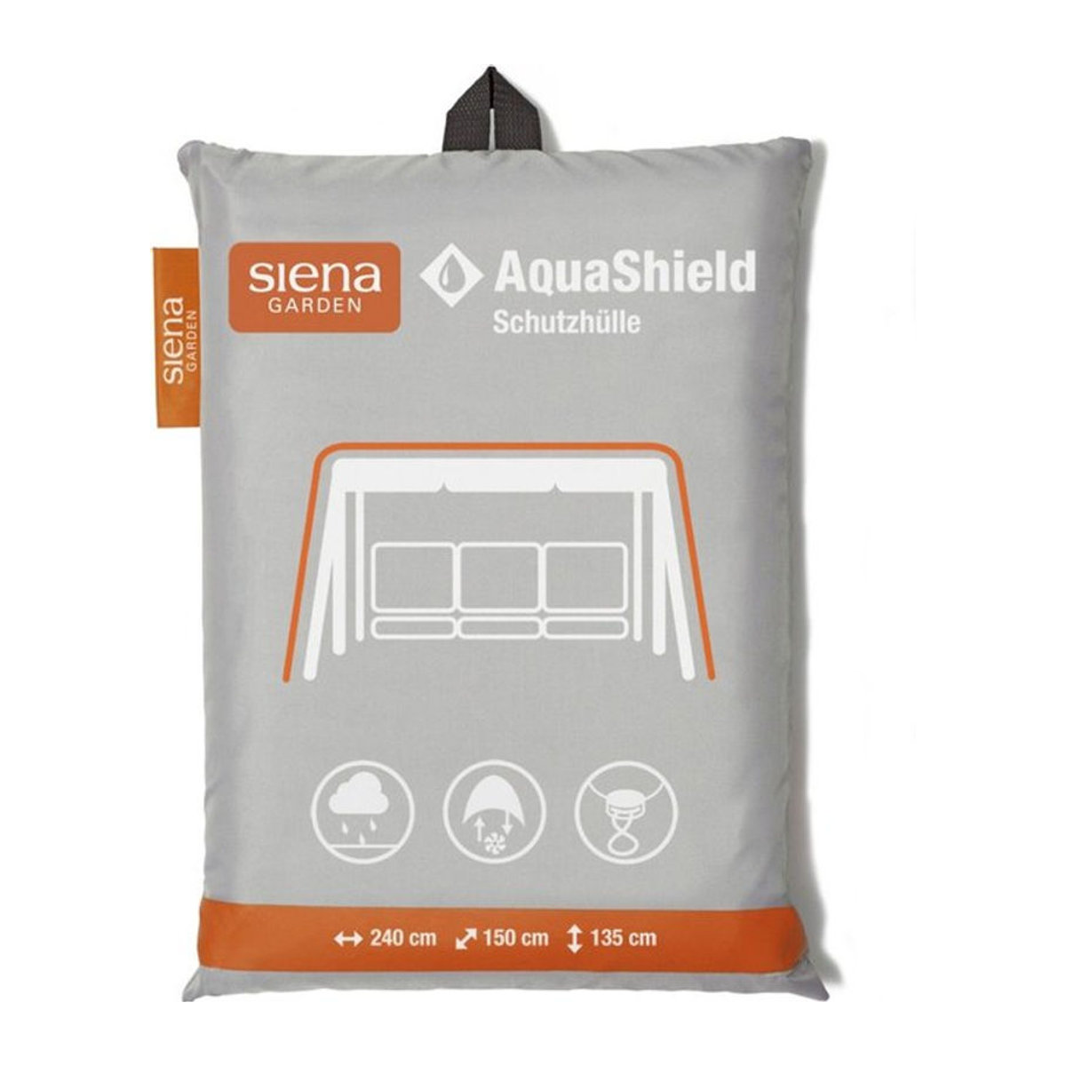 Siena Garden AquaShield Schaukelhülle in Grau, B: 150 cm, T: 240 cm, H: 135 cm - Bild 1