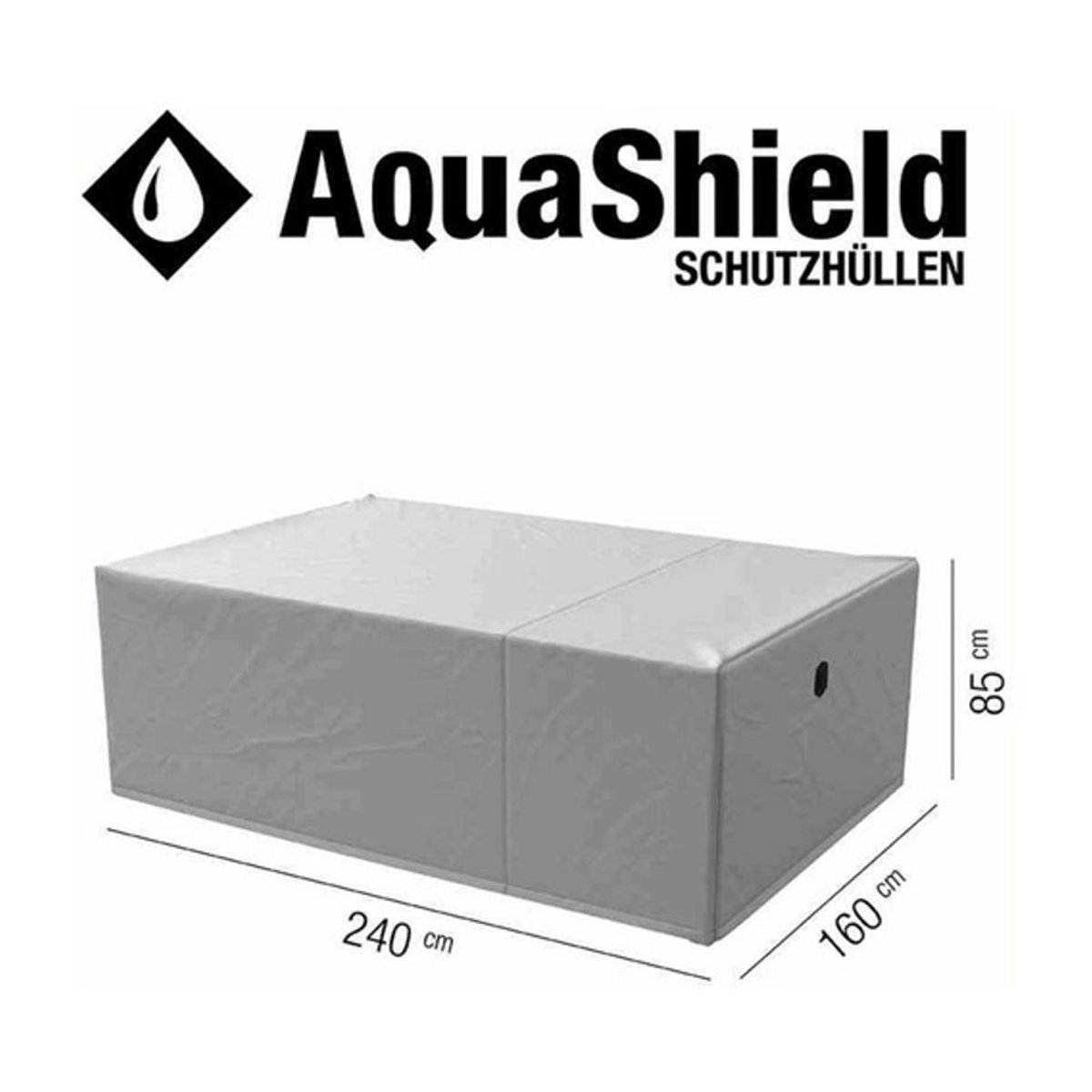 Siena Garden AquaShield Schutzhülle für Sitzgruppen aus Polyester in Grau B/H/T: 160 x 85 x 160 cm - Bild 3