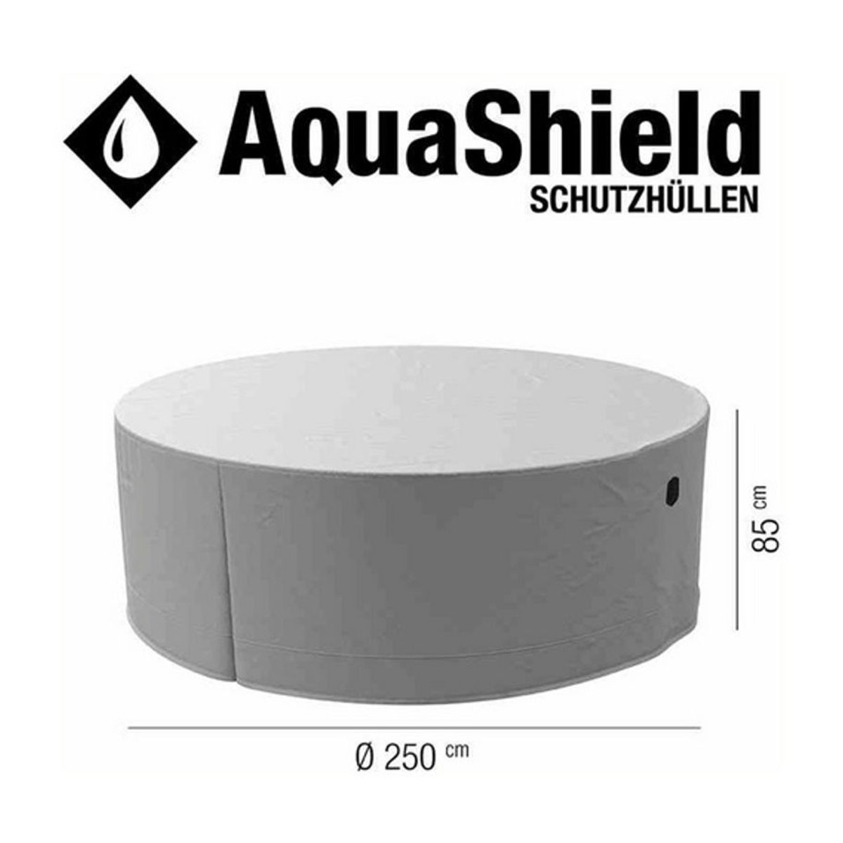 Siena Garden AquaShield Sitzgruppenhülle aus Polyester, Grau, Durchmesser: 250 cm, Höhe: 85 cm - Bild 2