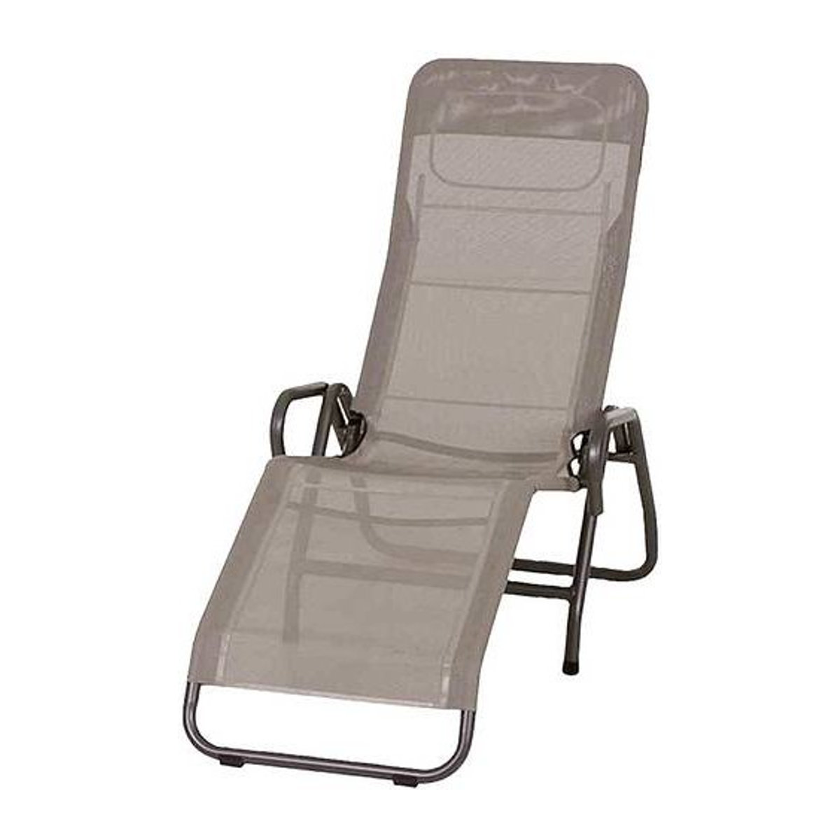 Siena Garden Bito Sonnenliege aus Metall in Anthrazit und Taupe, L x B x H: 139 x 72 x 118 cm - Bild 1