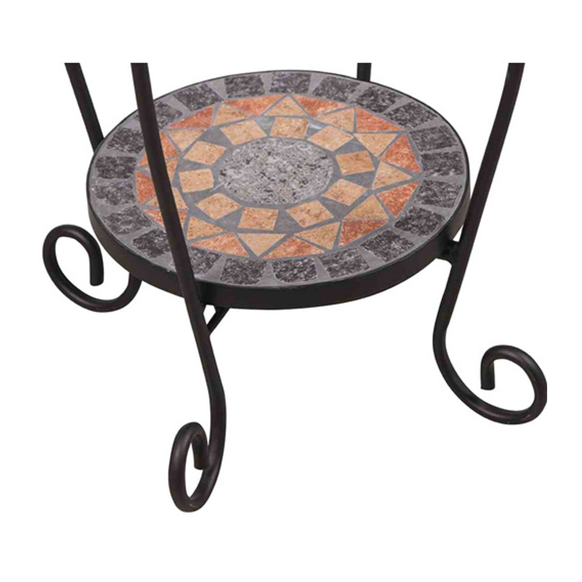 Siena Garden Blumenständer Prato aus Metall und Keramik in Schwarz und Mehrfarbig, B/T/H: 40 x 40 x 60 cm - Bild 3