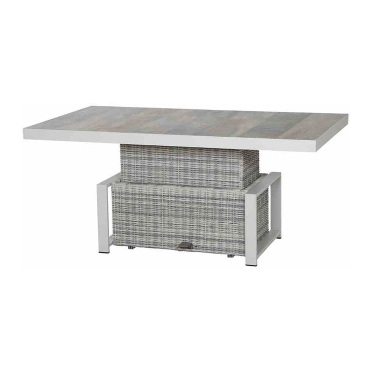 Siena Garden Corido Lifttisch in Ice Grey aus Alu und Gardino Geflecht, B/T: 160 x 90 cm, höhenverstellbar - Bild 1