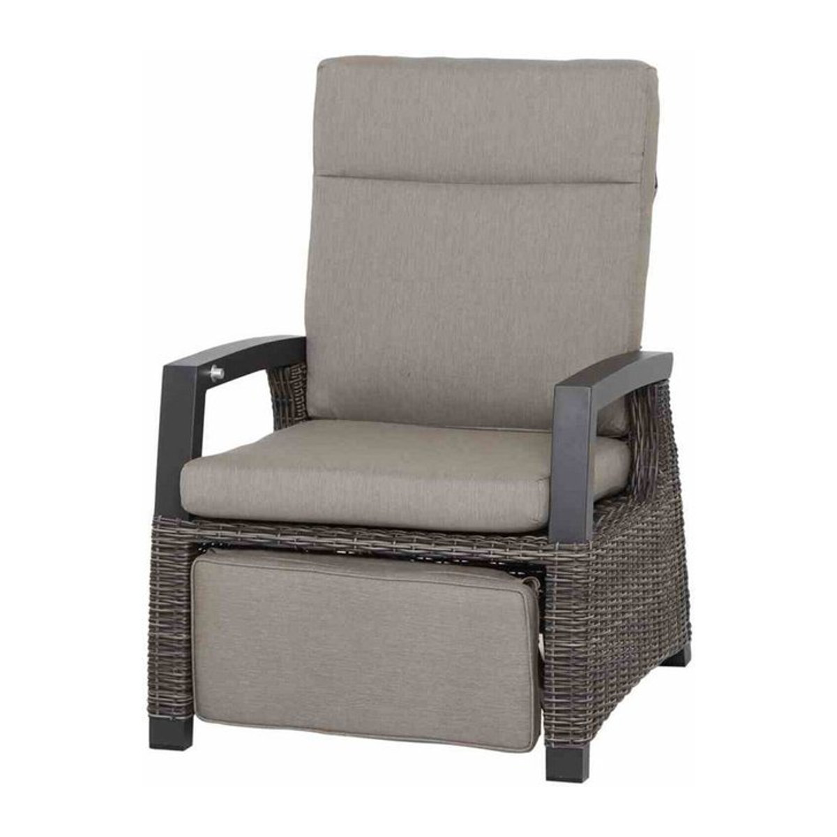 Siena Garden Corido Relaxsessel in Charcoal mit Gardino Geflecht und Alu-Gestell, verstellbar, B/T/H: 73 x 87 x 103 cm - Bild 1