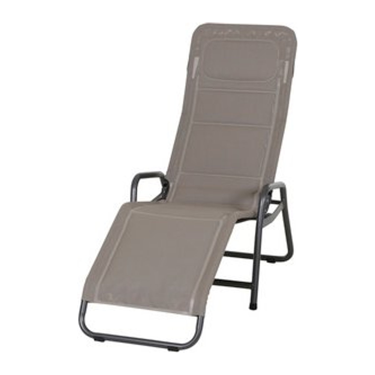 Siena Garden Gartenliege Fano in Anthrazit und Taupe meliert, B/T/H: 71 x 150 x 112 cm - Bild 1