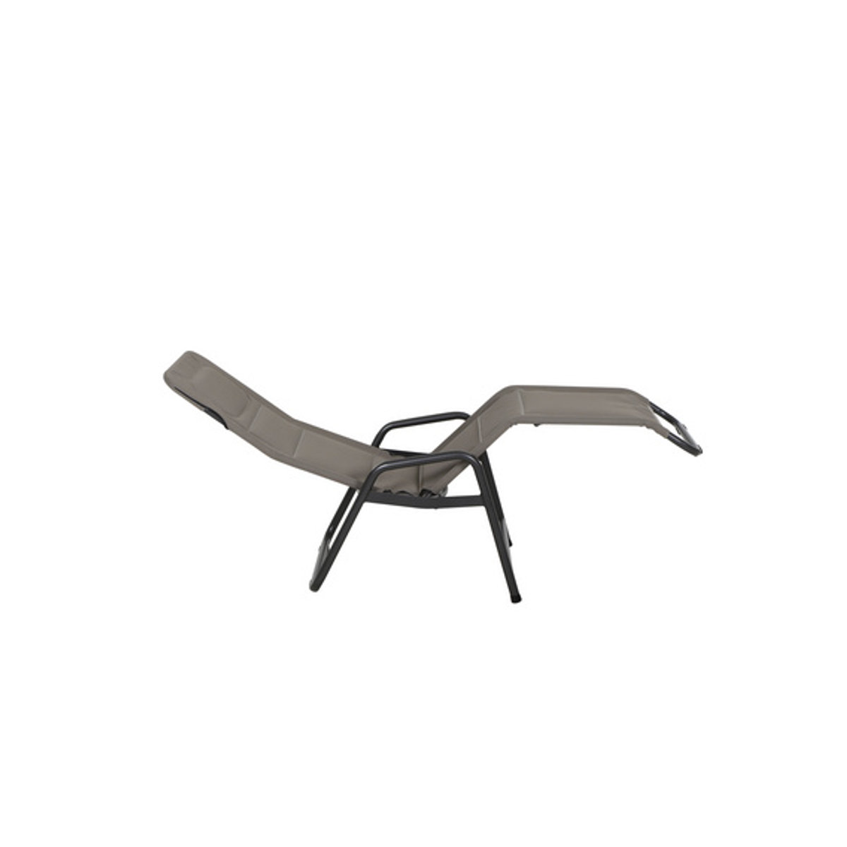 Siena Garden Gartenliege Fano in Anthrazit und Taupe meliert, B/T/H: 71 x 150 x 112 cm - Bild 2
