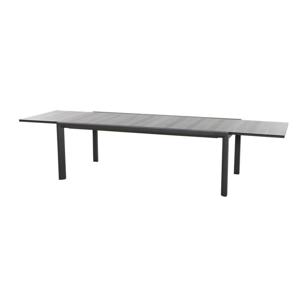 Siena Garden Kingston Ausziehtisch in matt Graphit und Woodlook aus Alu, Keramik und Glas, B: 220 bis 340 cm, H: 76 cm, T: 108 cm - Bild 1