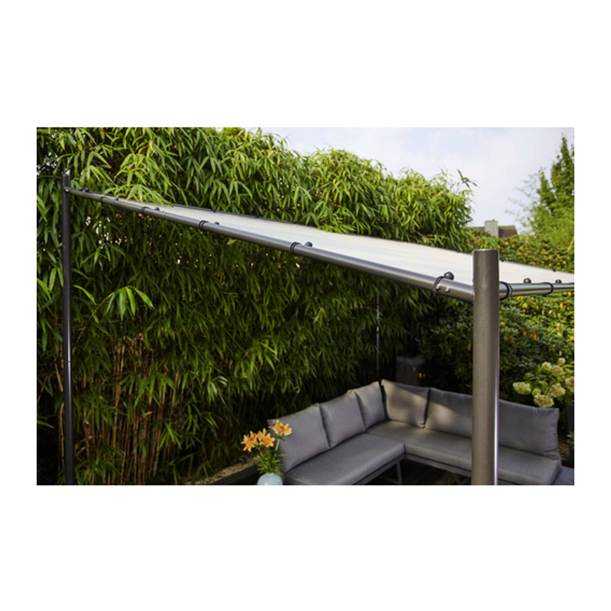 Siena Garden Levino Pavillon aus Stahl in Anthrazit und Hellgrau, B/T: 300 x 400 cm - Bild 2