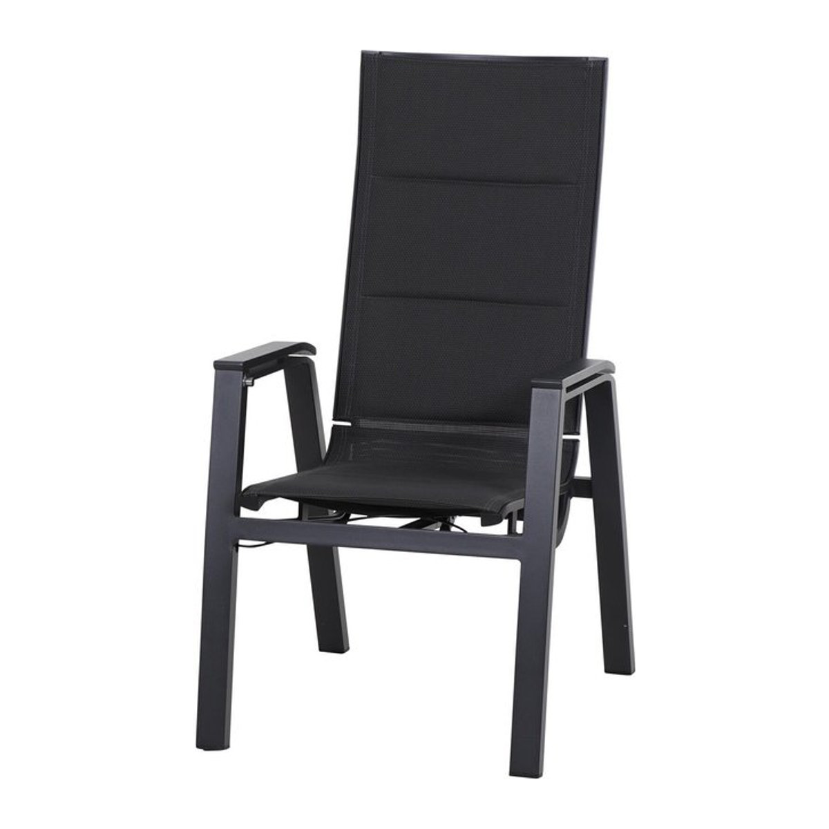 Siena Garden Milano Move Stapelsessel in Anthrazit Matt aus Alu und Ranotex, B/T/H: 59 x 73 x 110 cm, stufenlos verstellbar - Bild 1