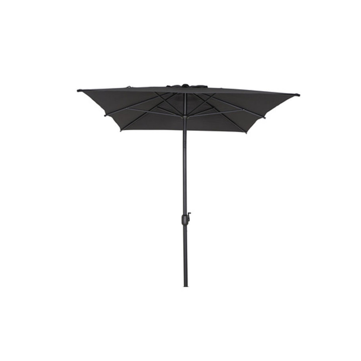 Siena Garden Mittelstockschirm Isa in Anthrazit aus Aluminium und Polyester, B: 300 cm, T: 200 cm, H: 253 cm - Bild 1