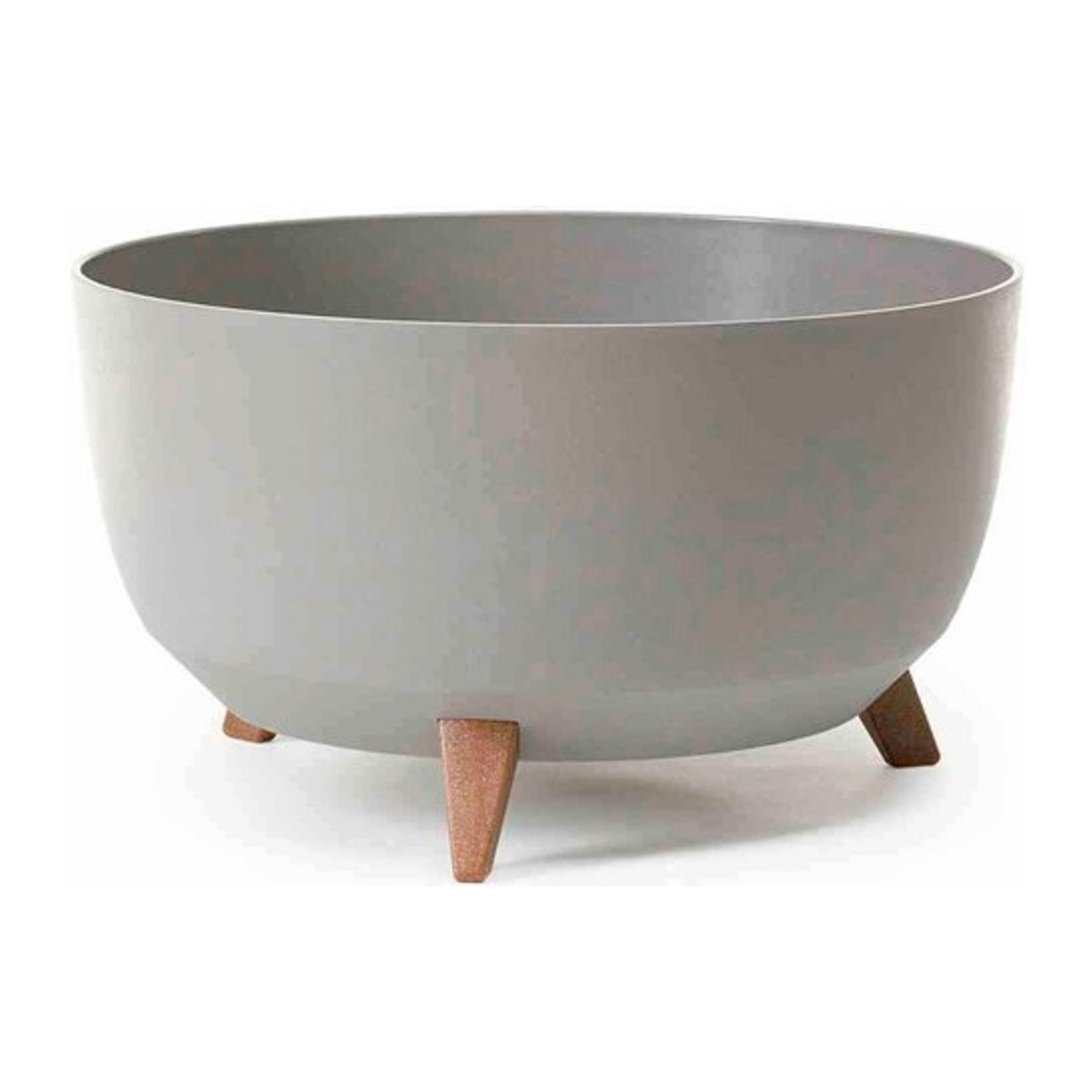 SIENA GARDEN Pflanzgefäß OSLO in Grau, rundes Design aus Kunststoff und Holzfasern, Durchmesser: 47 cm - Bild 1