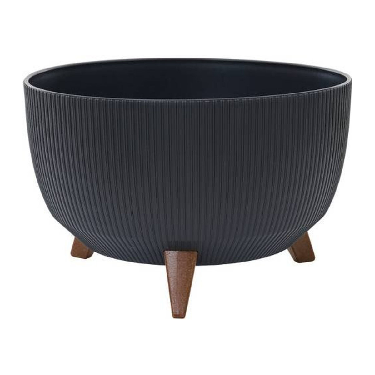 Siena Garden Pflanzgefäß Oslo Stripe aus Polypropylen in Anthrazit - Bild 1