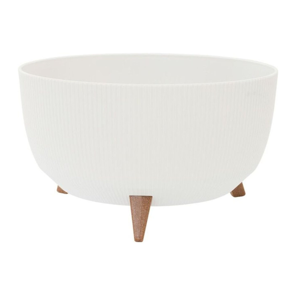 Siena Garden Pflanzgefäß Oslo Stripe in Weiß mit Streifenoptik aus Kunststoff, B: 47 cm, T: 26,5 cm - Bild 1