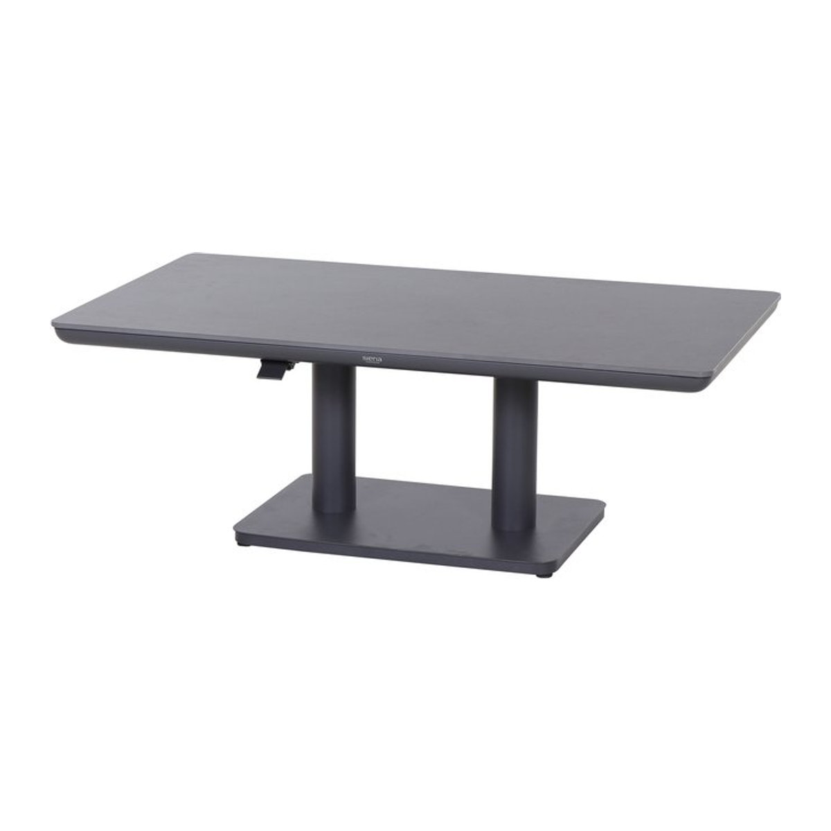 Siena Garden Roma Lifttisch in Anthrazit aus Aluminium und gesintertem Stein, höhenverstellbar, B: 140 cm, T: 80 cm - Bild 1