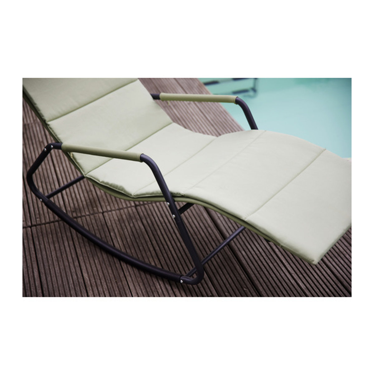 Siena Garden Schaukelliege Aliano Green mit Kissen, B/T/H: 143 x 57 x 84 cm - Bild 2