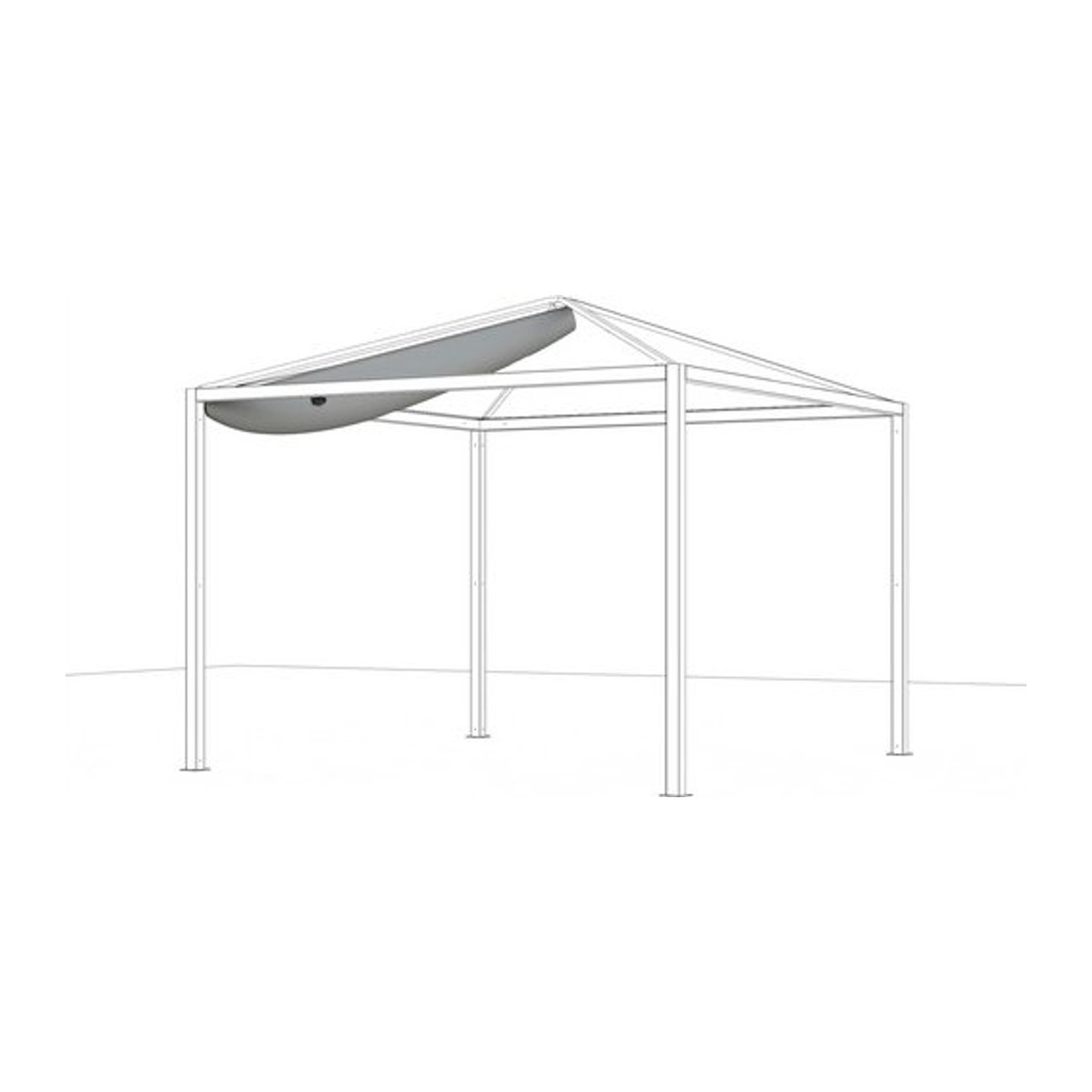 SIENA GARDEN Schutzhülle für Schattenmanufaktur Comuna aus Polyester, Grau, B/T/H: 300 x 27 x 30 cm - Bild 1