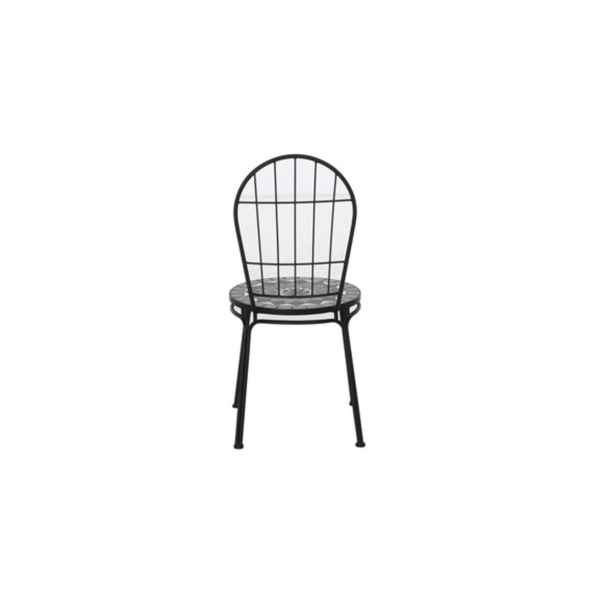 Siena Garden Stapelstuhl Como aus Stahl mit Mosaikoptik in Schwarz und Grau, B/H/T: 43 x 93,5 x 49 cm - Bild 2