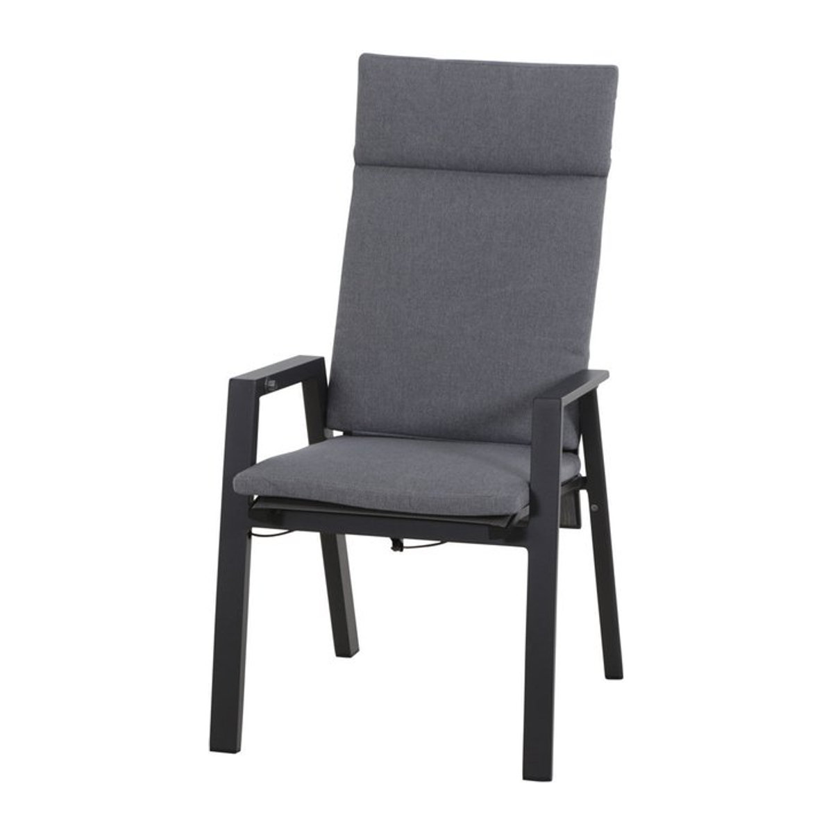 Siena Garden Valencia Dining Sessel aus Aluminium in Anthrazit/Grau, stufenlos verstellbar, B/T/H: 68 x 60 x 112 cm - Bild 1
