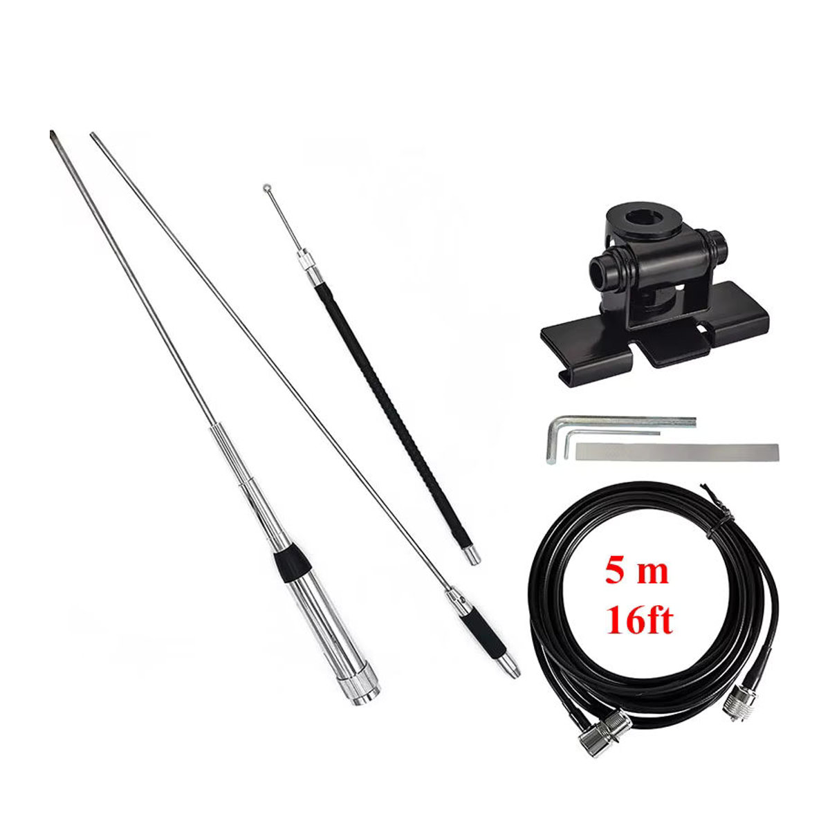 Signal plus Quadband Mobilfunk Antenne für Yaesu FT-8900R, Tyt TH-9800, Qyt KT-980 Plus und KT-8900K (29MHz, 50MHz, 144MHz, 430MHz) - Bild 2