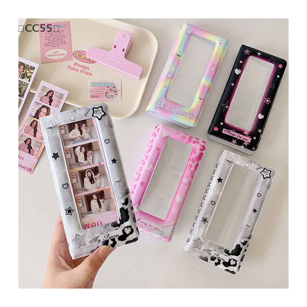 SigurStar Photo Booth Album für 2x6 Zoll Fotostreifen, Bunt, 18 Seiten für 36 Fotos mit 2 Lesezeichenhaltern - Bild 1