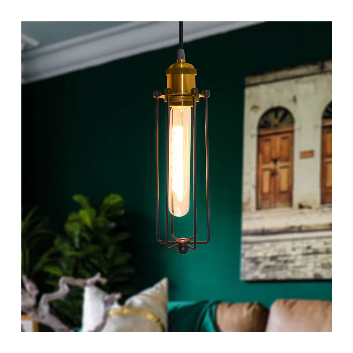 SIKEBOTE Industrielle Anhänger Lampe im Retro-Steam-Punk-Design aus Metall für Bar, Wohnzimmer und Restaurant - Bild 1
