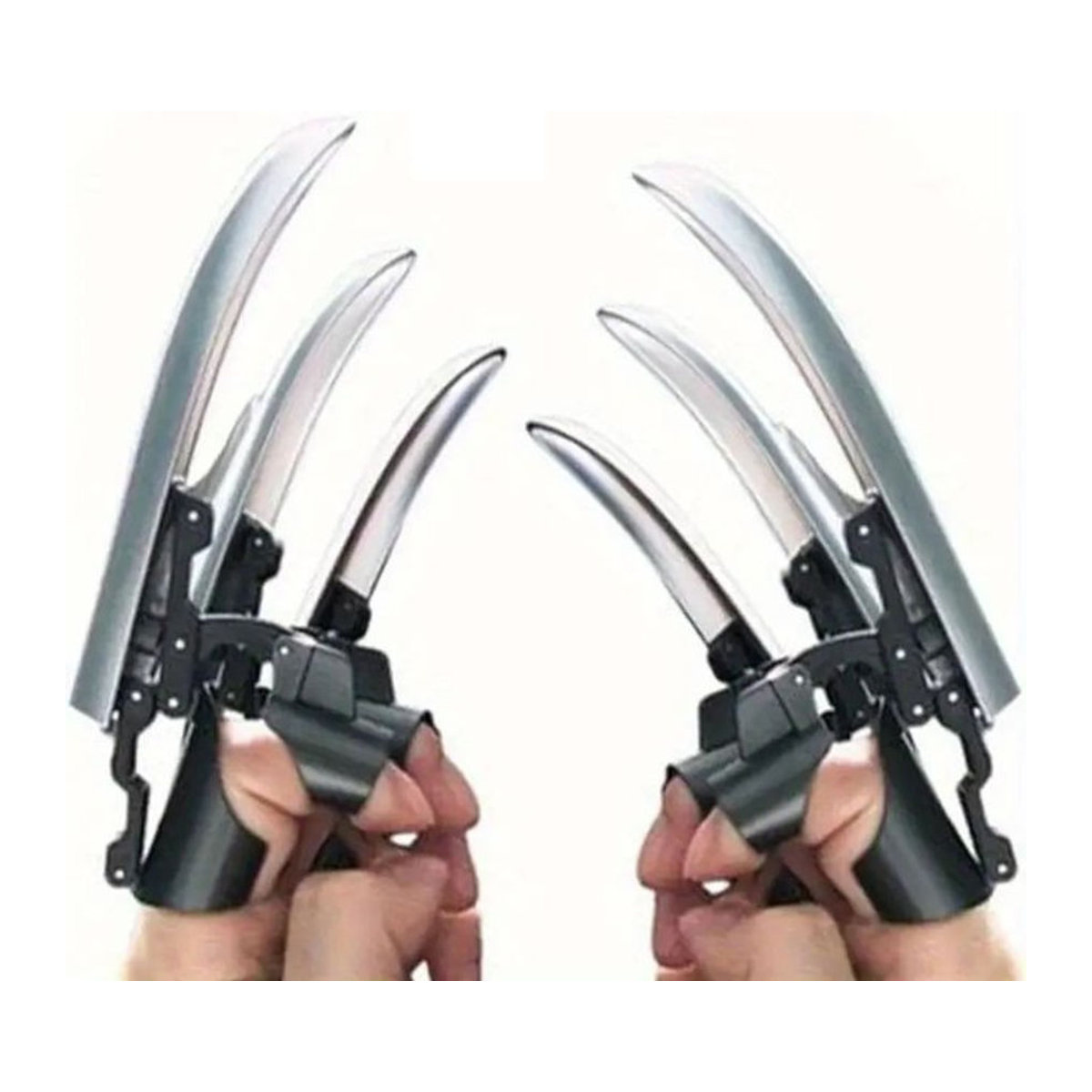 Silberne Anime Klaue Handschuhe aus Kunststoff als tragbare Prop-Figur zur Dekoration - Bild 1