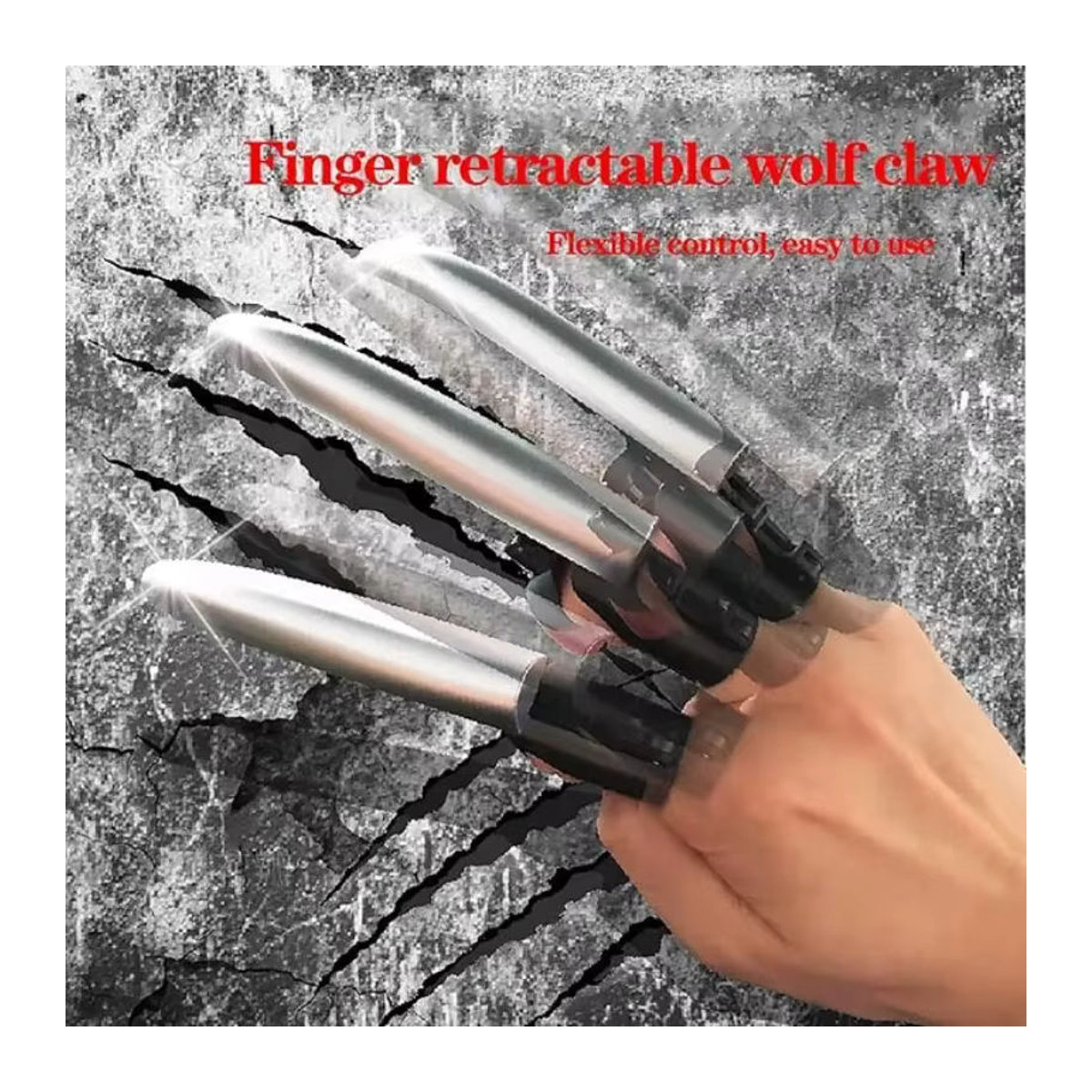 Silberne Anime Klaue Handschuhe aus Kunststoff als tragbare Prop-Figur zur Dekoration - Bild 2