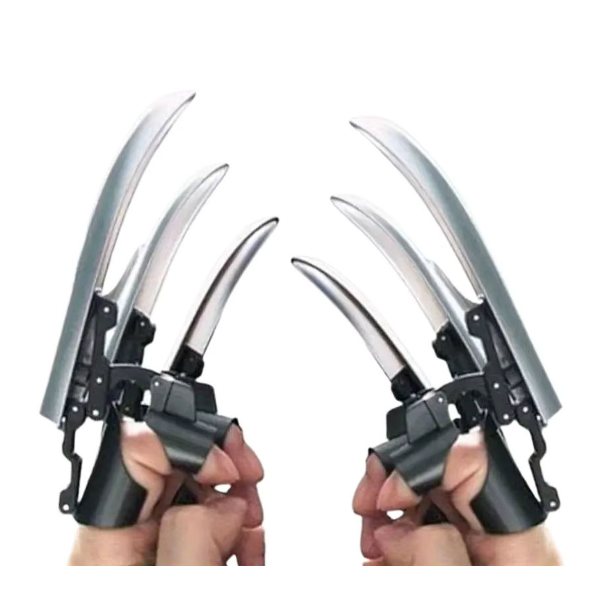 Silberne Anime Klaue Handschuhe aus Kunststoff als tragbare Prop-Figur zur Dekoration - Bild 3