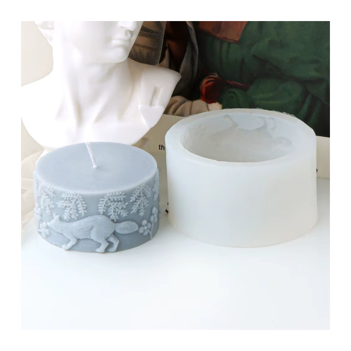 Silikon Kerzenform Fuchs in Weiß für DIY Kerzen, Seife, Harz oder Gips zur Gestaltung von eleganten Geschenken und Home Decor - Bild 3