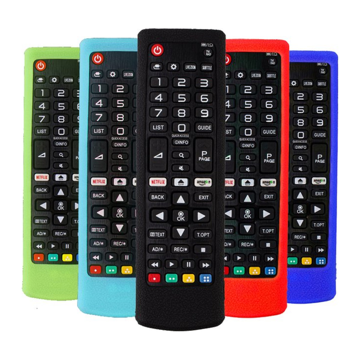 Silikon Schutzhülle in Blau oder Bunt passend für LG Smart-TV-Fernbedienungen der AKB-Serie AKB 75375604 AKB 75095308 AKB 73715601 - Bild 1