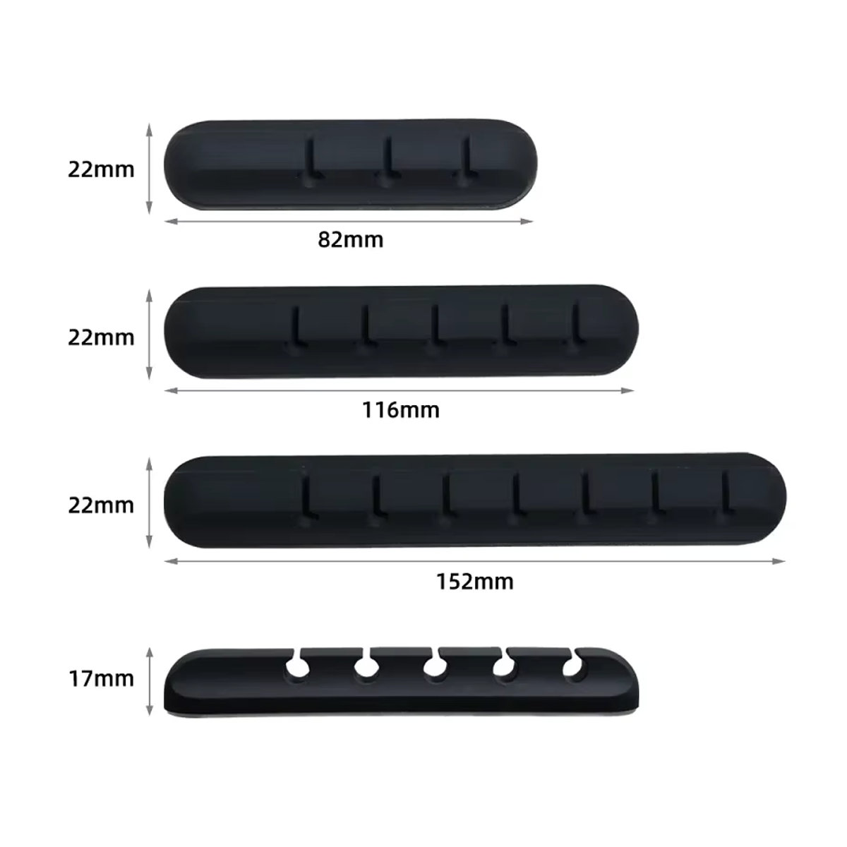 Silikon USB-Kabel-Organizer und Desktop-Kabelhalter in Grau oder Weiß für Maus und Kopfhörer im minimalistischen Design - Bild 4