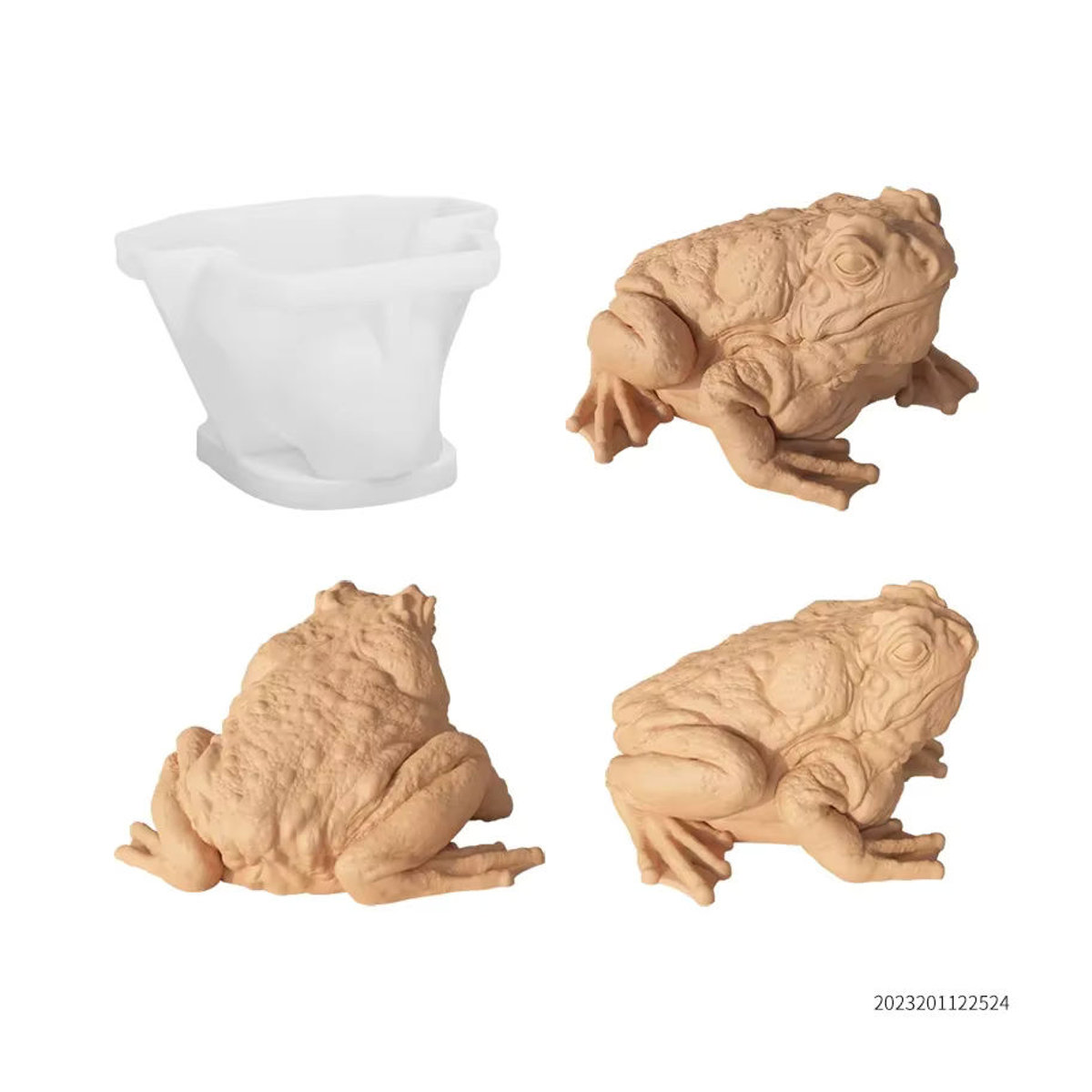 Silikonform Frosch und Insekt in Beige für Kerzen, Seife und Gips zur Heimdekoration - Bild 2