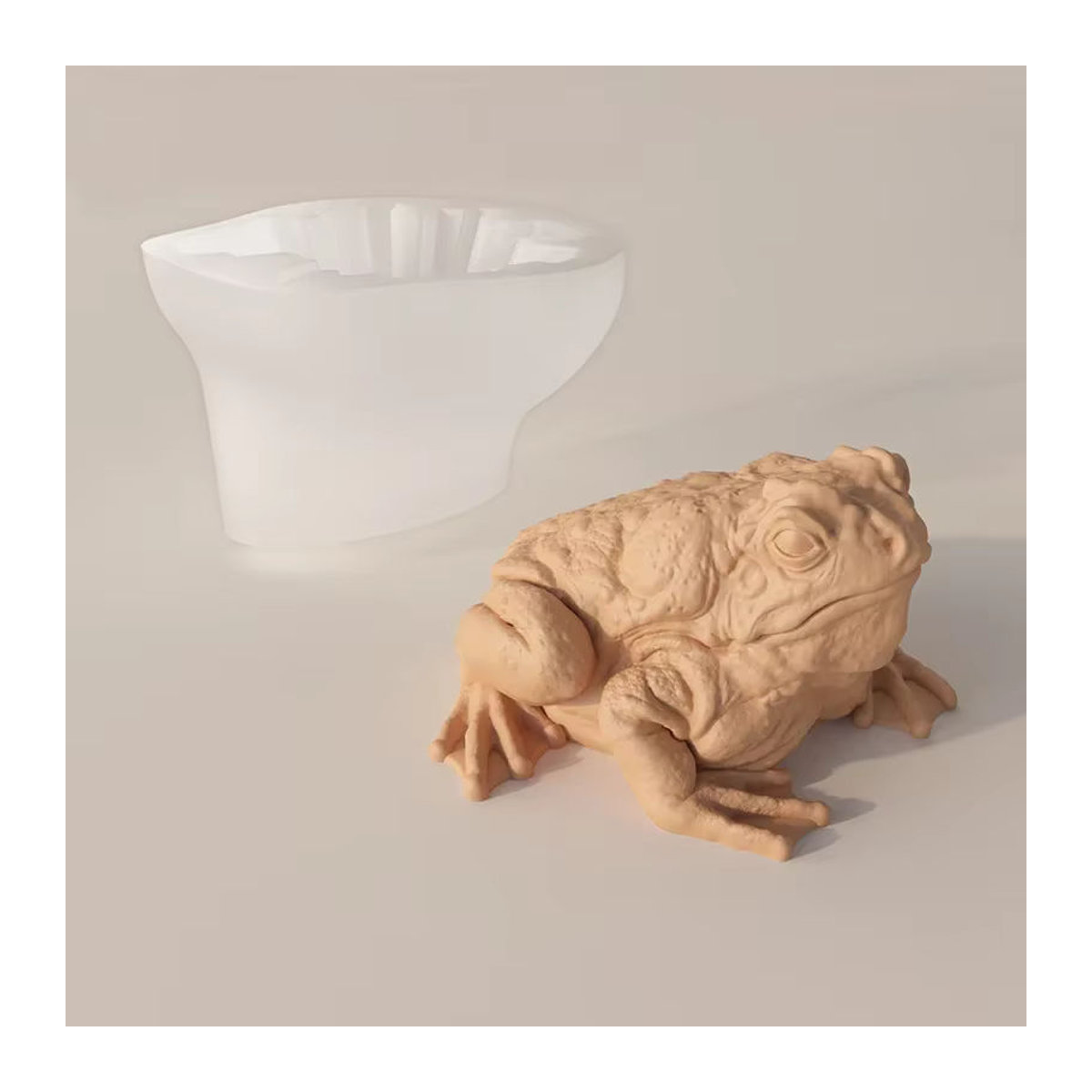 Silikonform Frosch und Insekt in Beige für Kerzen, Seife und Gips zur Heimdekoration - Bild 3