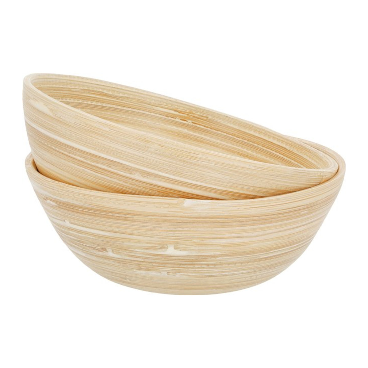 SILVERCREST® Bambus-Schalen-Set aus Naturholz, 2er Set, rund, beige, skandinavisches Design - Bild 1