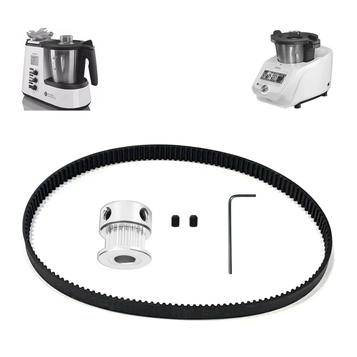 Silvercrest Riemen und Ausrüstung für Monsieur Cuisine Connect, Plus und Smart in Silber und Schwarz - Bild 2