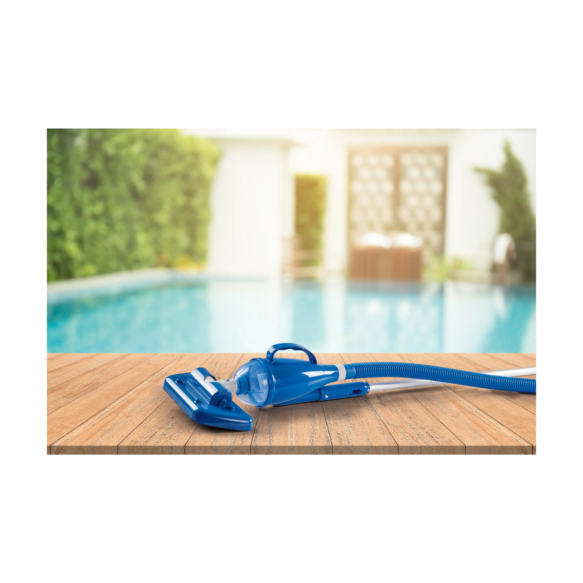 SILVERCREST Vakuum-Bodensauger-Set zur Poolreinigung in Blau aus Kunststoff und Aluminium - Bild 1