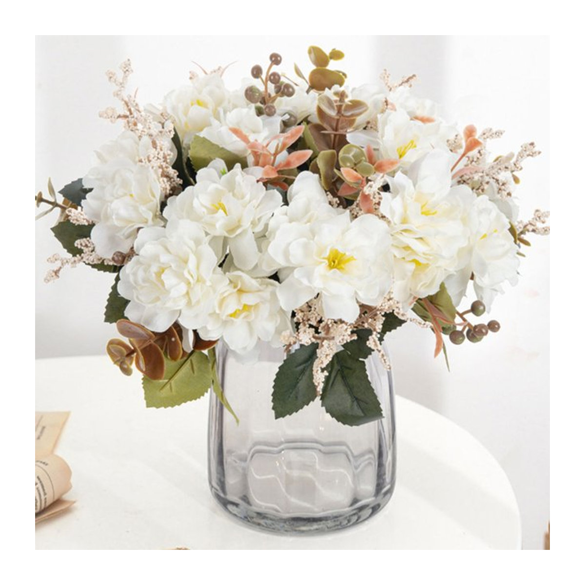 Simulierte Kirschblüten von smr in Weiß als florale Dekoration für Garten, Hochzeit und Valentinstag - Bild 1